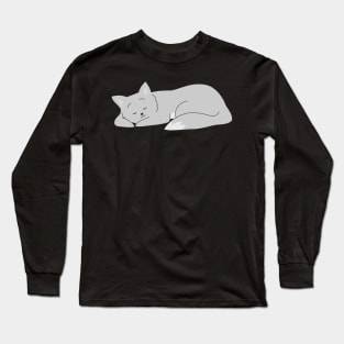 Cat On Bump Maternity Shirt, Cat Pregnancy Tee Shirt, Funny Pregnant Shirt, Cute Maternity Shirt, Baby Announcement Shirt, Sleep Cat Shirt Long Sleeve T-Shirt